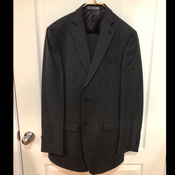 DKNY charcoal grey suit jacket and pants